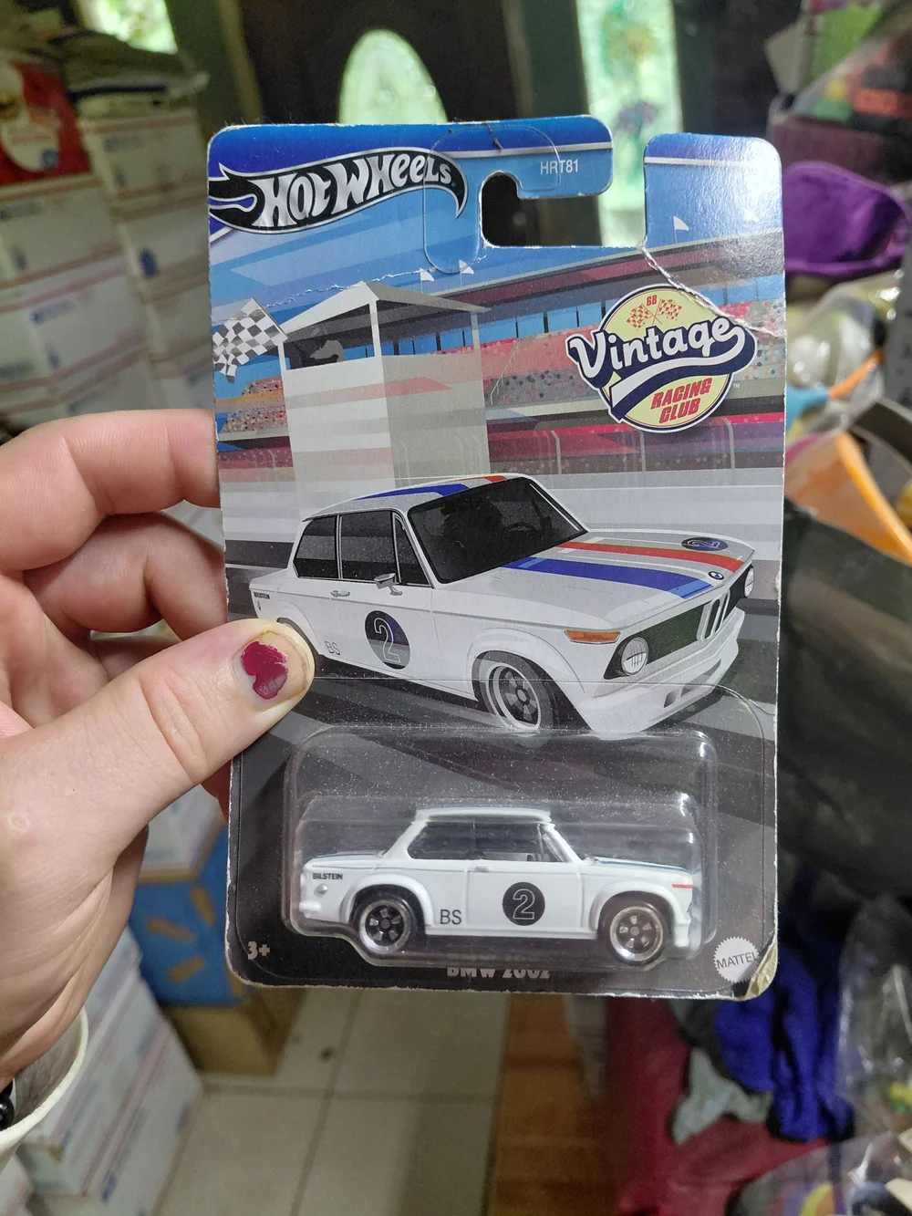 the Hot Wheels Vintage Racing Club BMW 2002 (3/6), a 1:64 scale die-cast collect